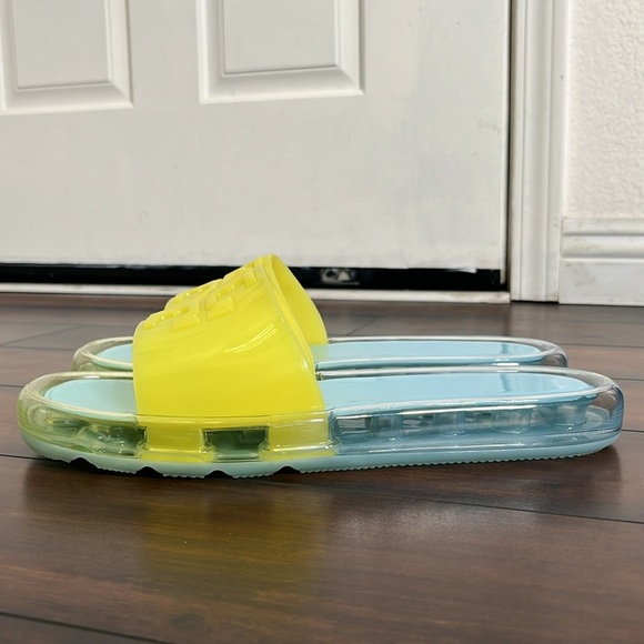 Tory Buch Women's Bubble Jelly Sandals Slides 12 Firefly Slip On Vacation NWOB - Picture 5 of 11